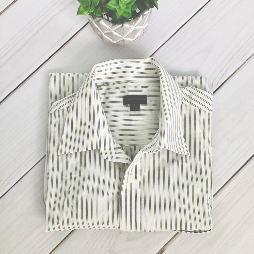 Green Stripes Button Down